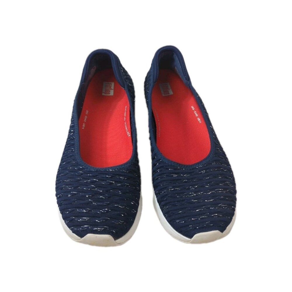 FitFlop Stripknit Ballerina Woven‎ Slip On Trainers Size 11